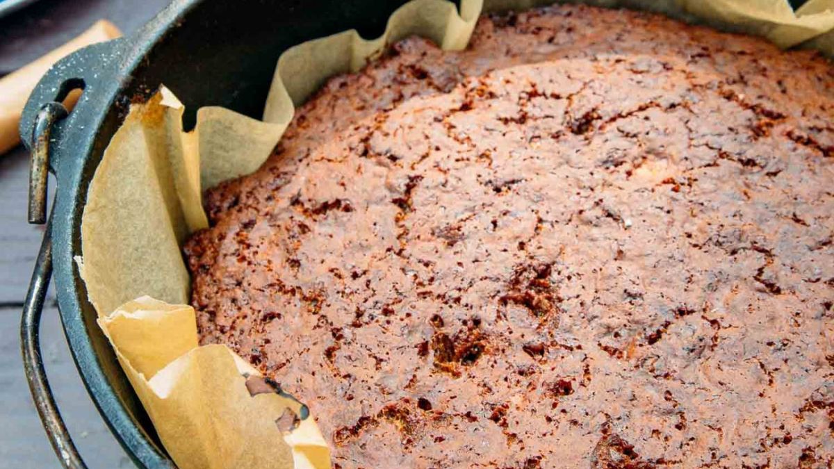 Dutch Oven Banana Bread.