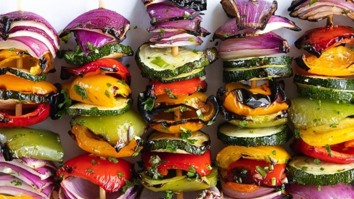 Easy Grilled Veggie Skewers.