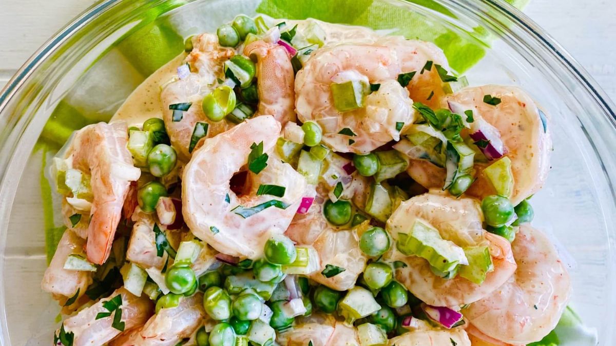 Easy Shrimp Salad Recipe with Old Bay Seasoning.