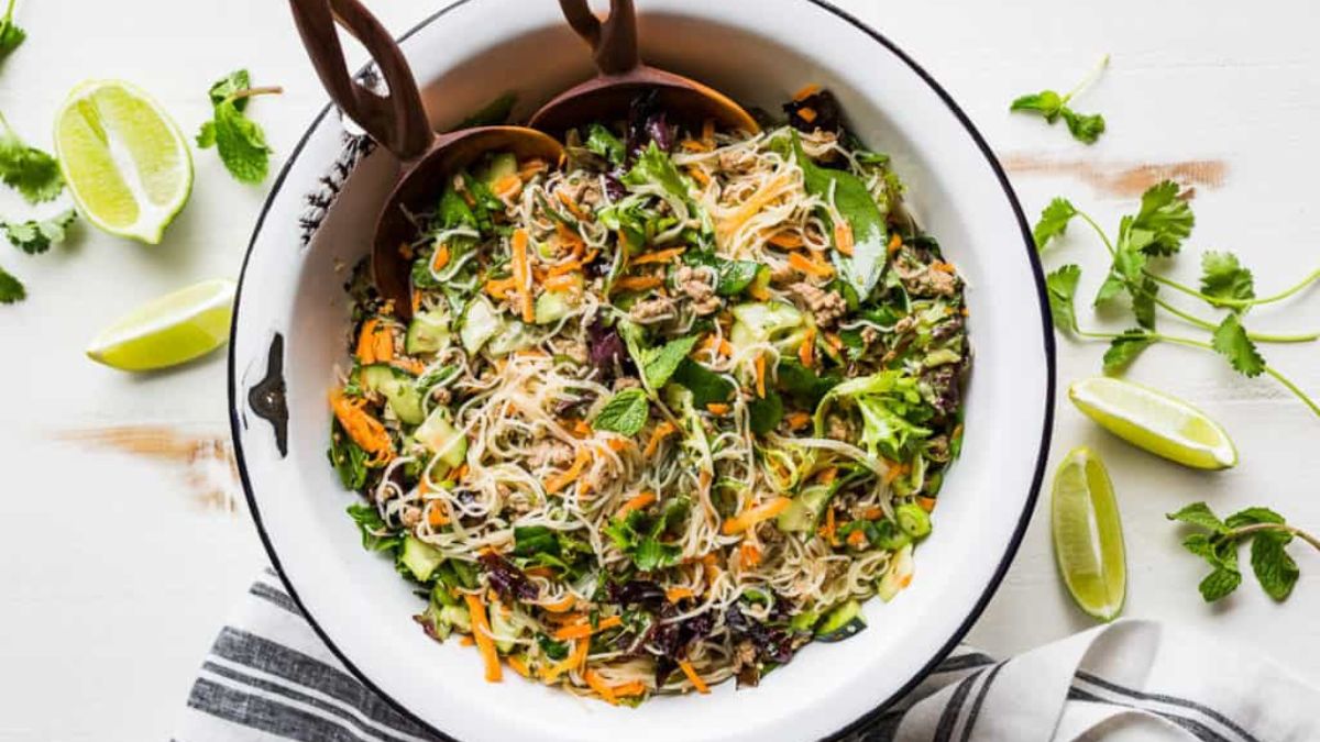 Easy Vietnamese Rice Noodle Salad.