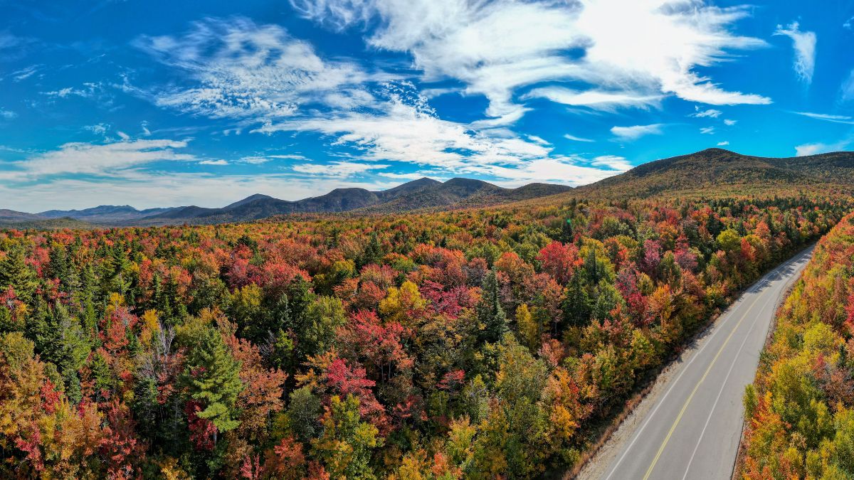 Fall colors at Kancamagus highway.
