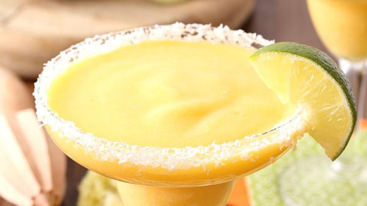 Frozen Mango Margarita Recipe (Tequila and Virgin Margarita).