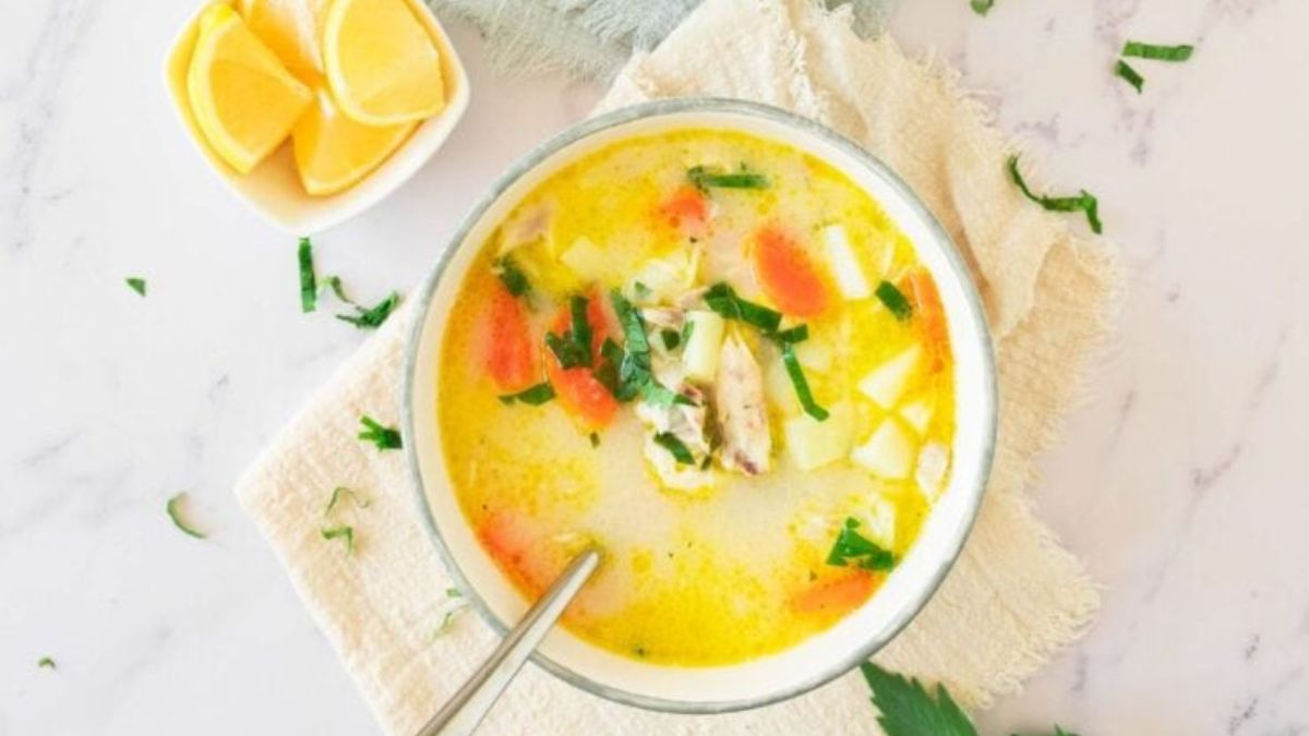 Greek Fish Soup Avgolemono.