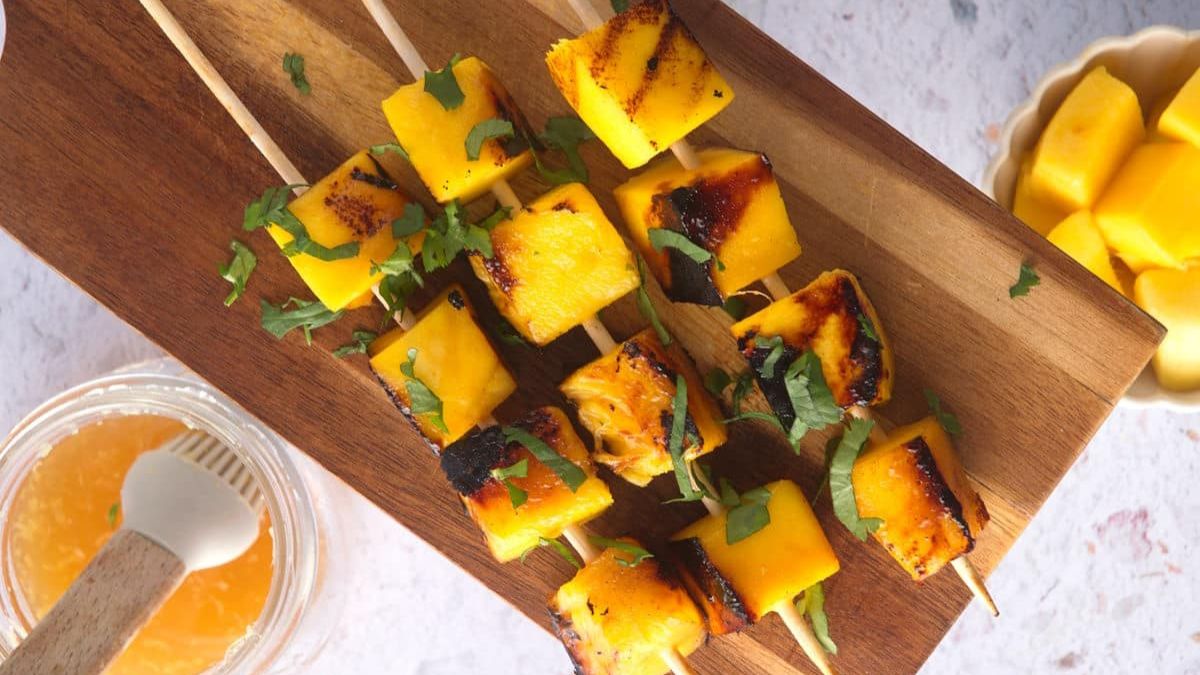 Grilled Mango Skewers.