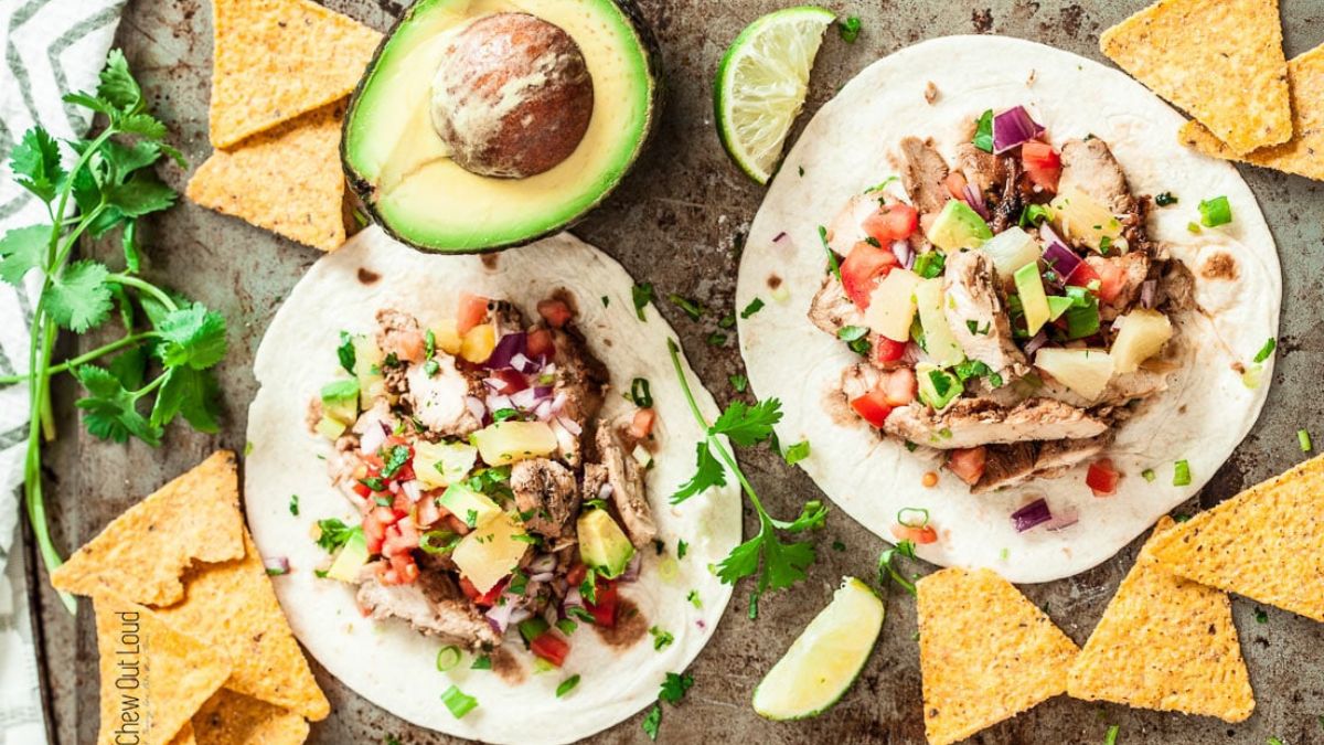 Hawaiian Chicken Tacos.