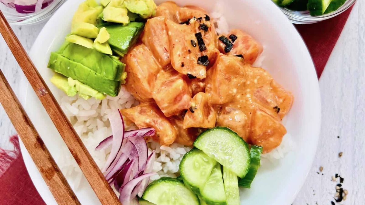 Hawaiian Salmon Poke Bowl.