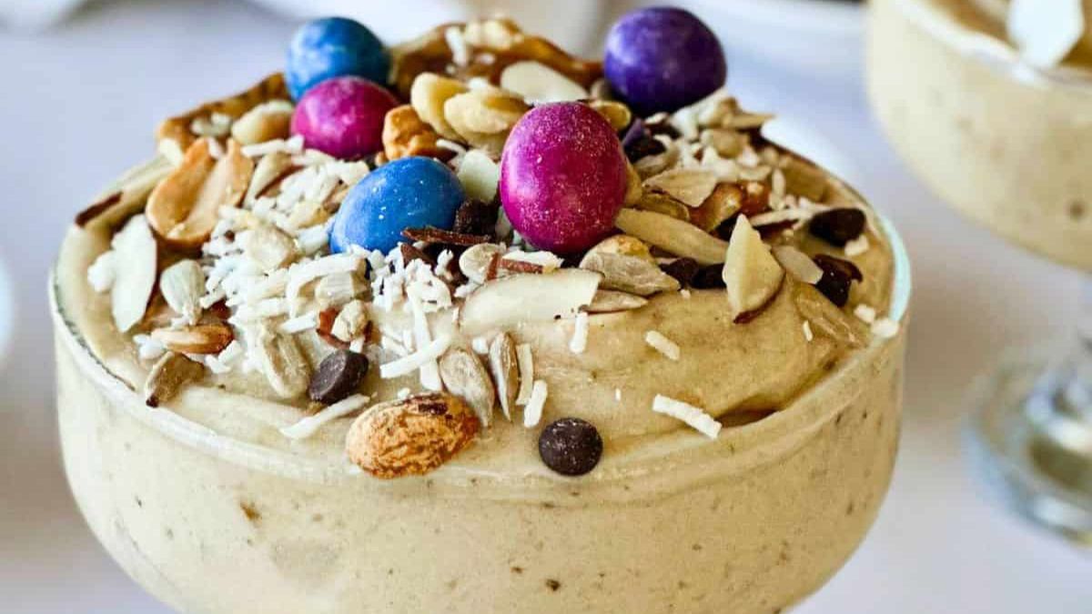 Homemade Vegan Banana Ice Cream.