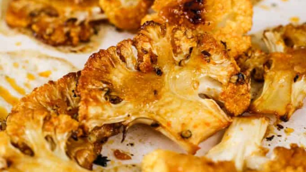 Hot Honey Roasted Cauliflower.