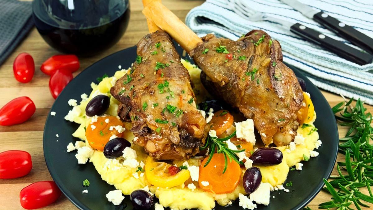 Instant Pot Lamb Shanks.