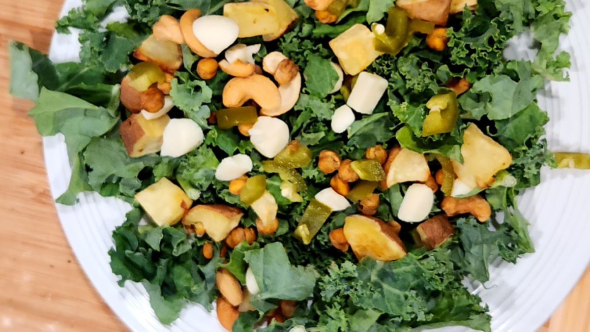 Kale Chickpea Sweet Potato salad.