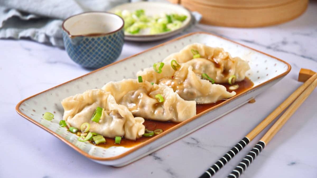 Kimchi Dumplings.