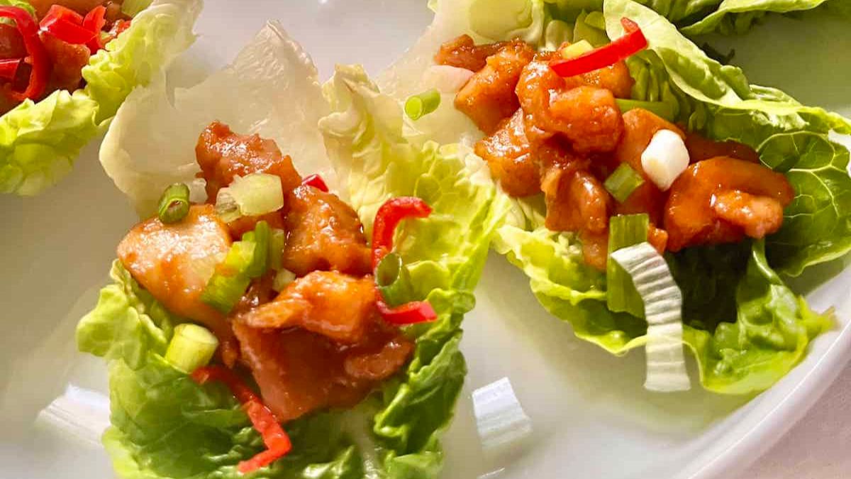 Korean Chicken Lettuce Wraps (30 min).