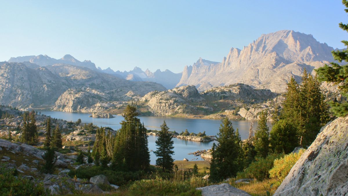 Lake in Titcomb Basin in the Wind River Range in Wyoming.