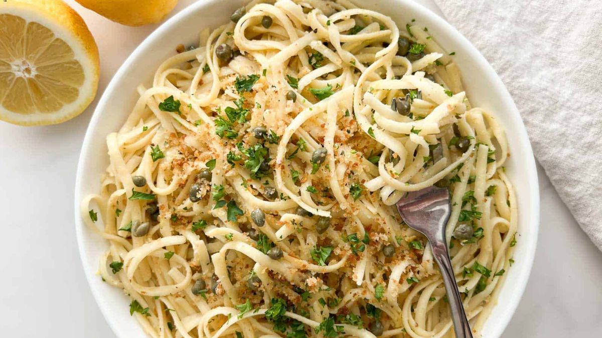 Lemon Caper Pasta.