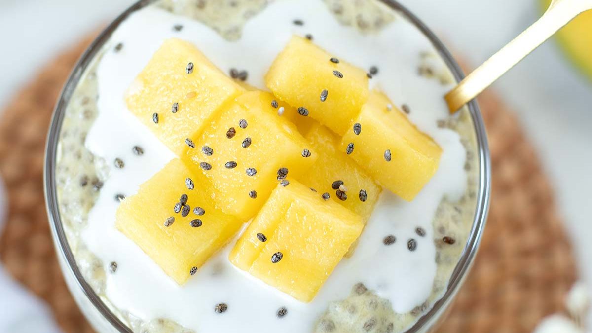 Mango Coconut Chia Pudding.