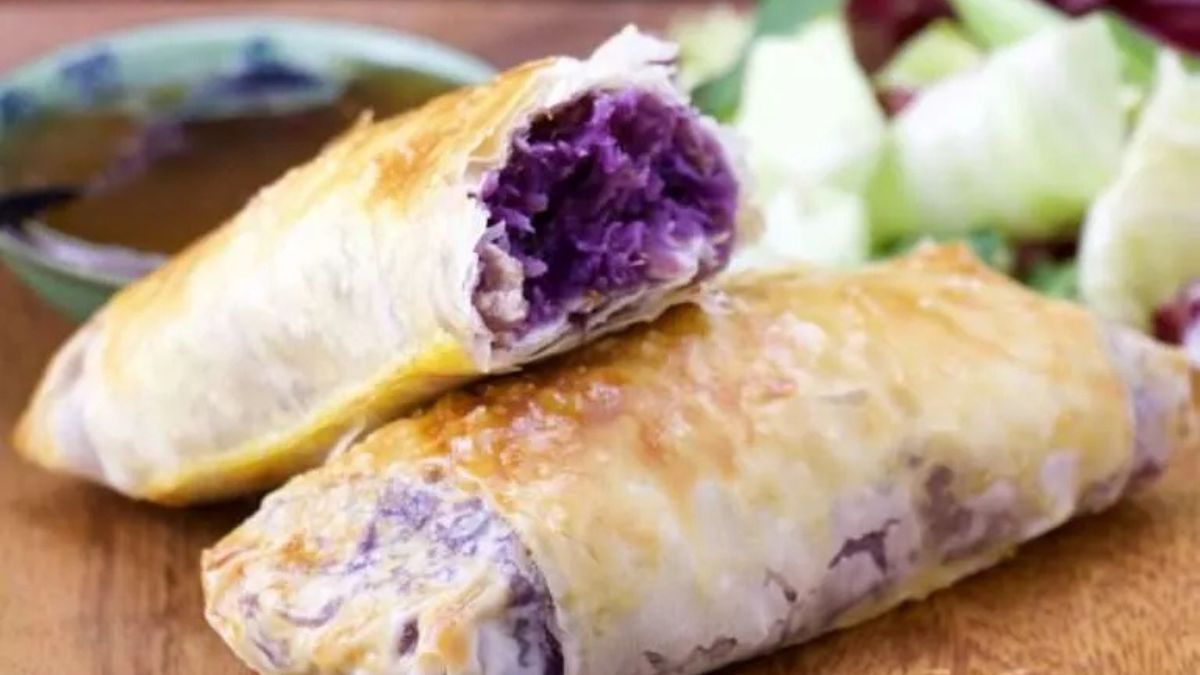 Purple Phyllo Baked Egg Rolls.