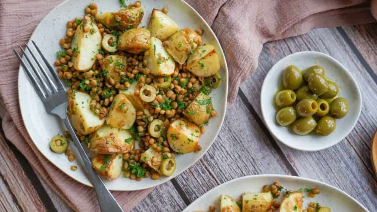 Roasted Potato and Lentil Salad.