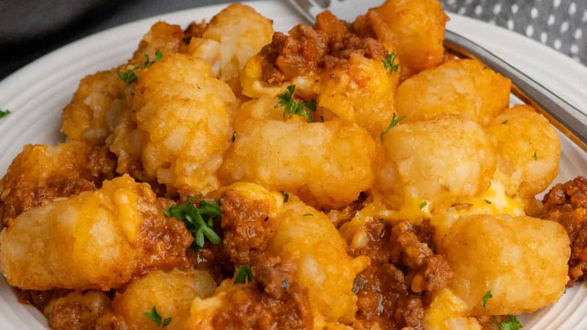 Sloppy Joe Tater Tot Casserole.
