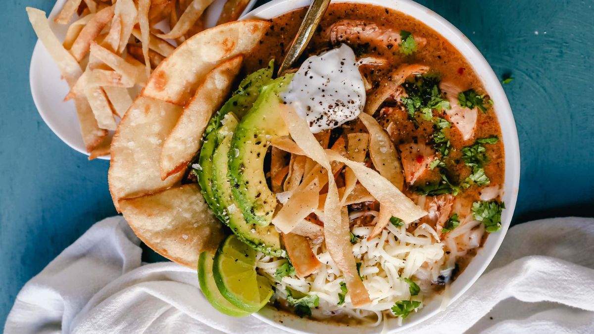 Slow Cooker Creamy Chicken Tortilla Soup.