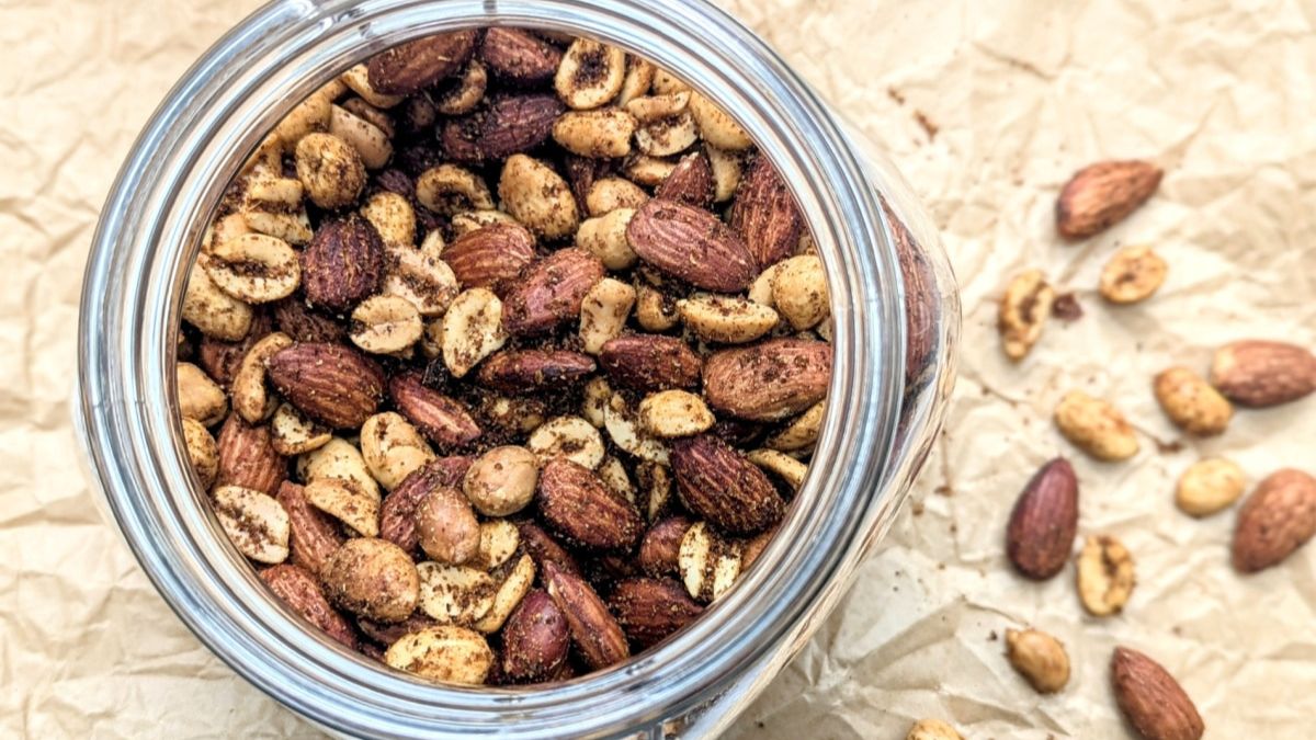 Spicy Curry Roasted Nuts.