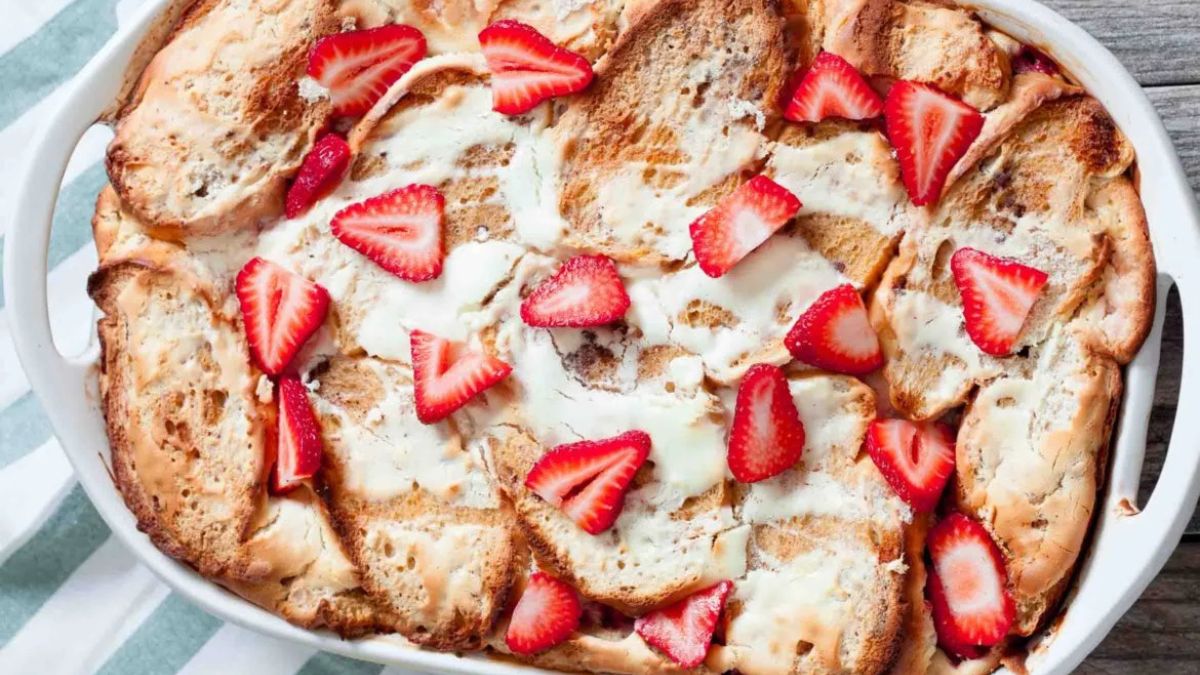 Strawberry Cream Cheese French Toast Bake.