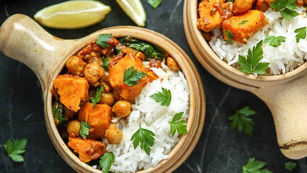 Sweet Potato Chickpea Curry.