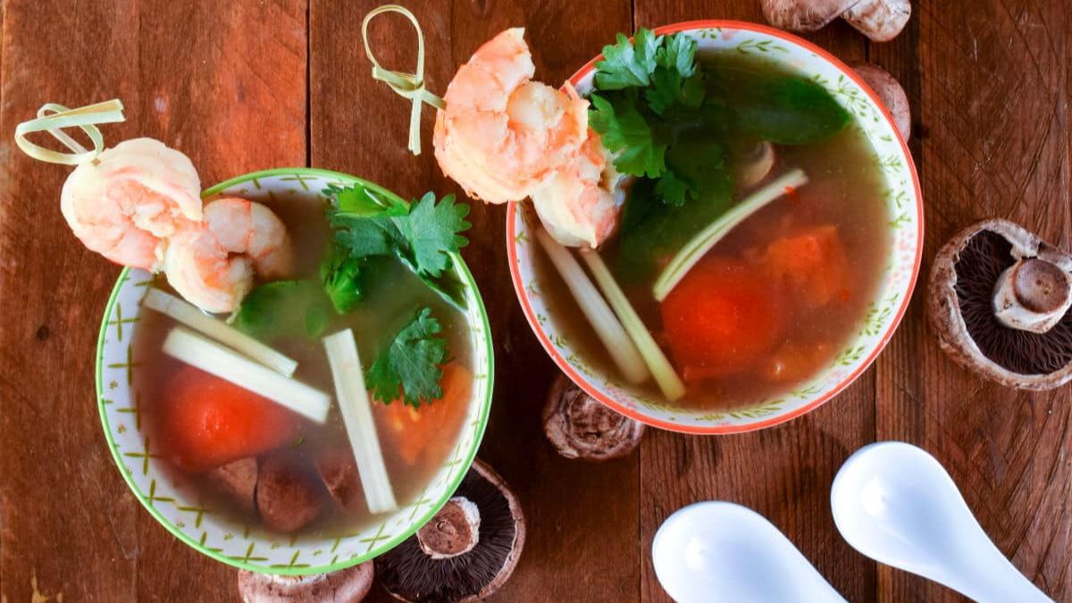 Thai Tom Yum Seafood Soup.