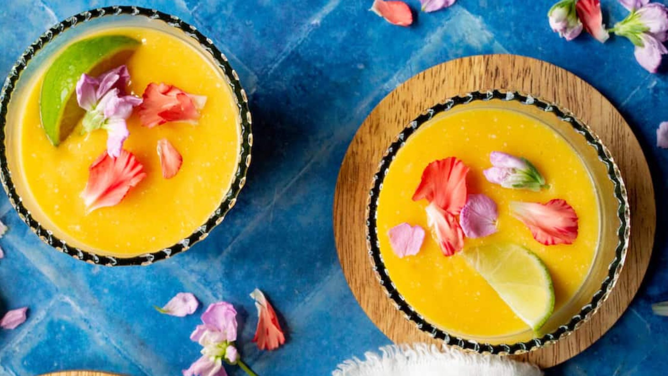 The Best Frozen Mango and Creamy Coconut Margaritas.