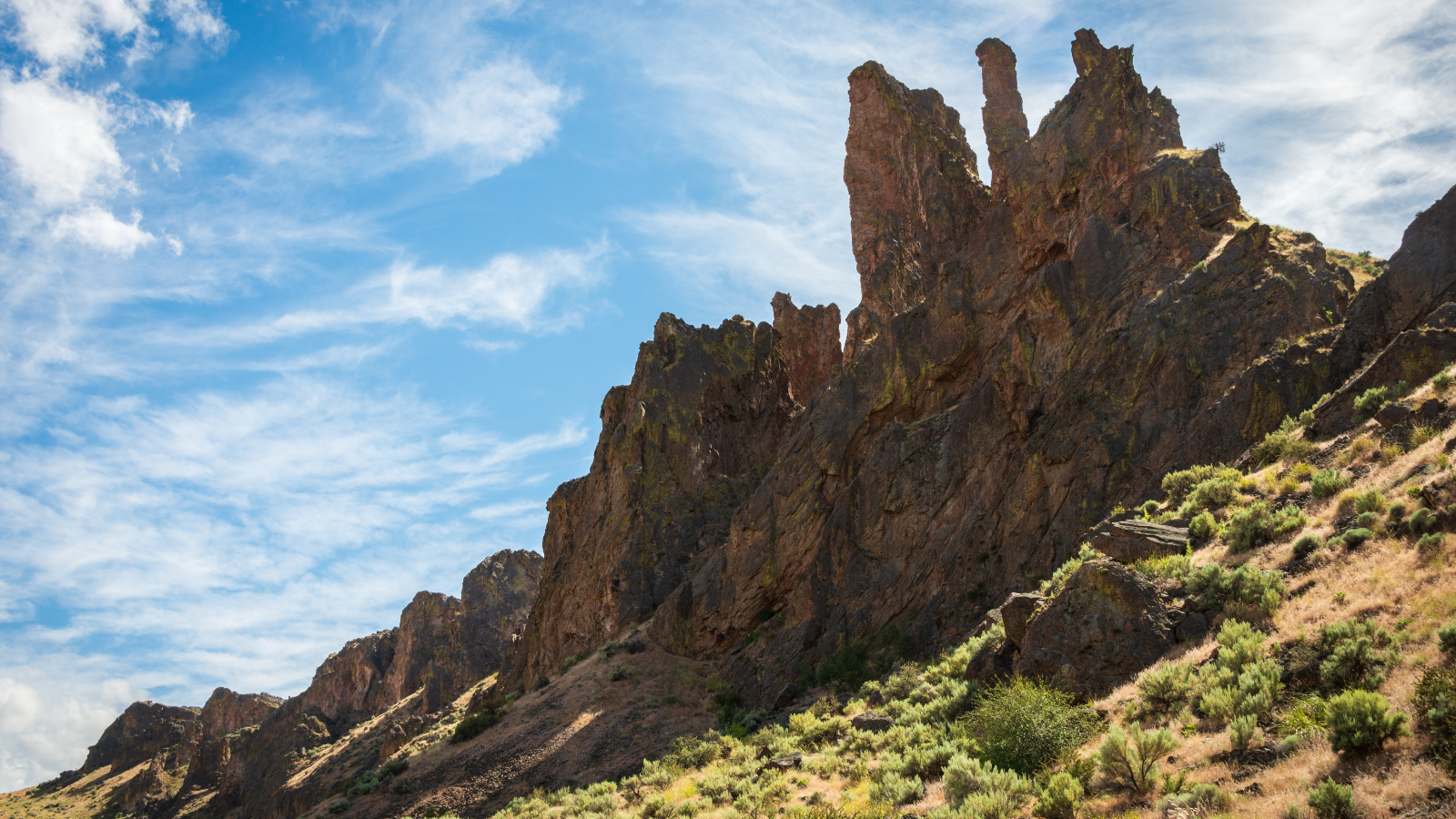 Jagged Rock Formations at Succor Creek State Natural Area, Oregon.