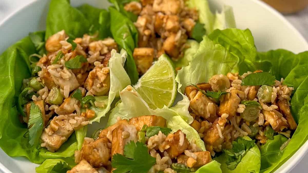 Tofu Lettuce Wraps.