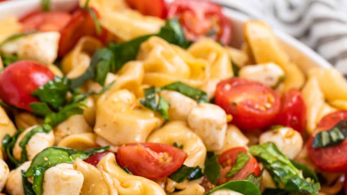 Tortellini Caprese Salad.