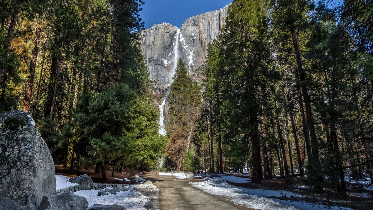 Trail to the Upper and Lower Yosemite Falls - Yosemite National.
