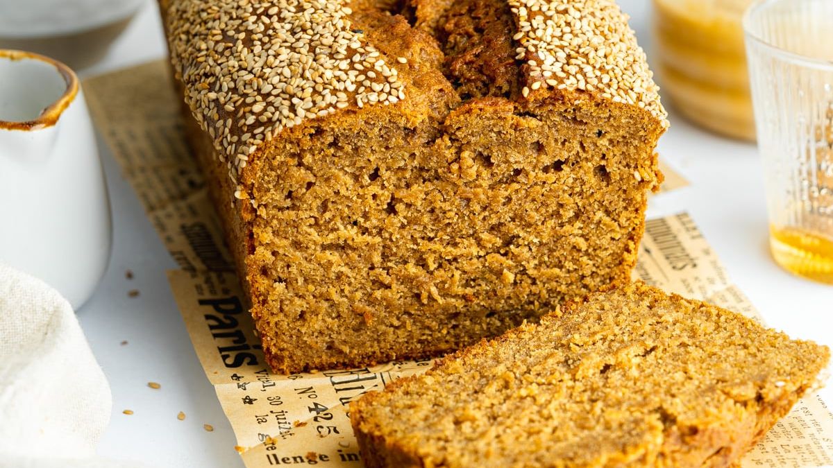 Vegan Tahini Banana Bread.