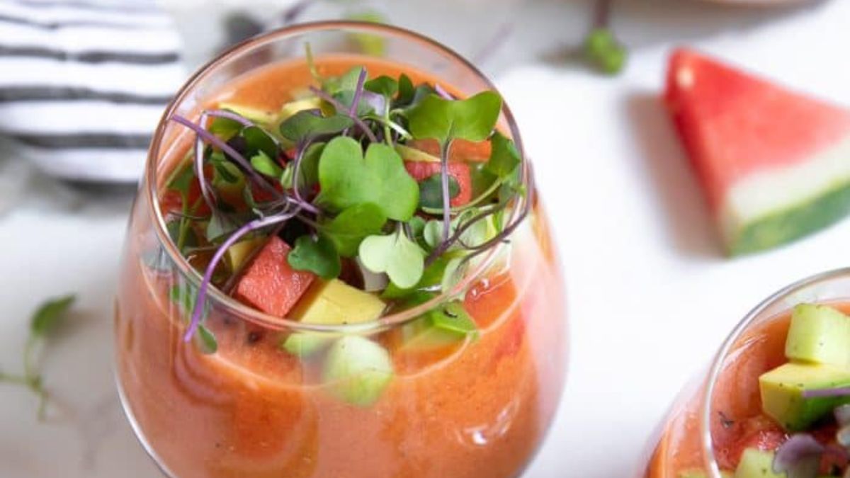 Watermelon Gazpacho Recipe.