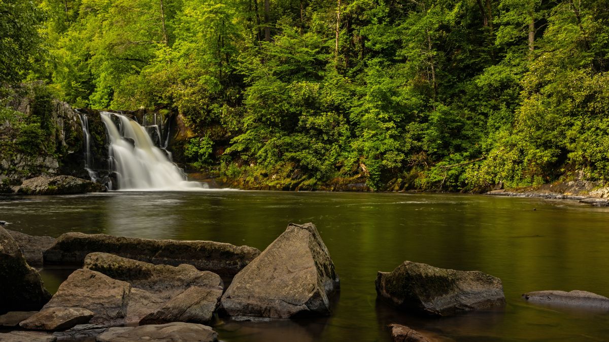 Abrams Falls in the Great Smoky Mountains National Park.