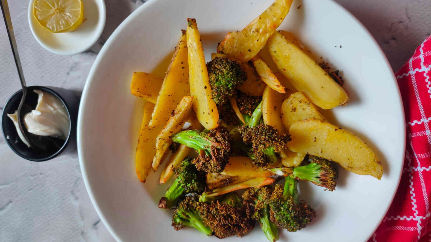 Air Fryer Broccoli Potatoes Recipe (Best Vegan GF).