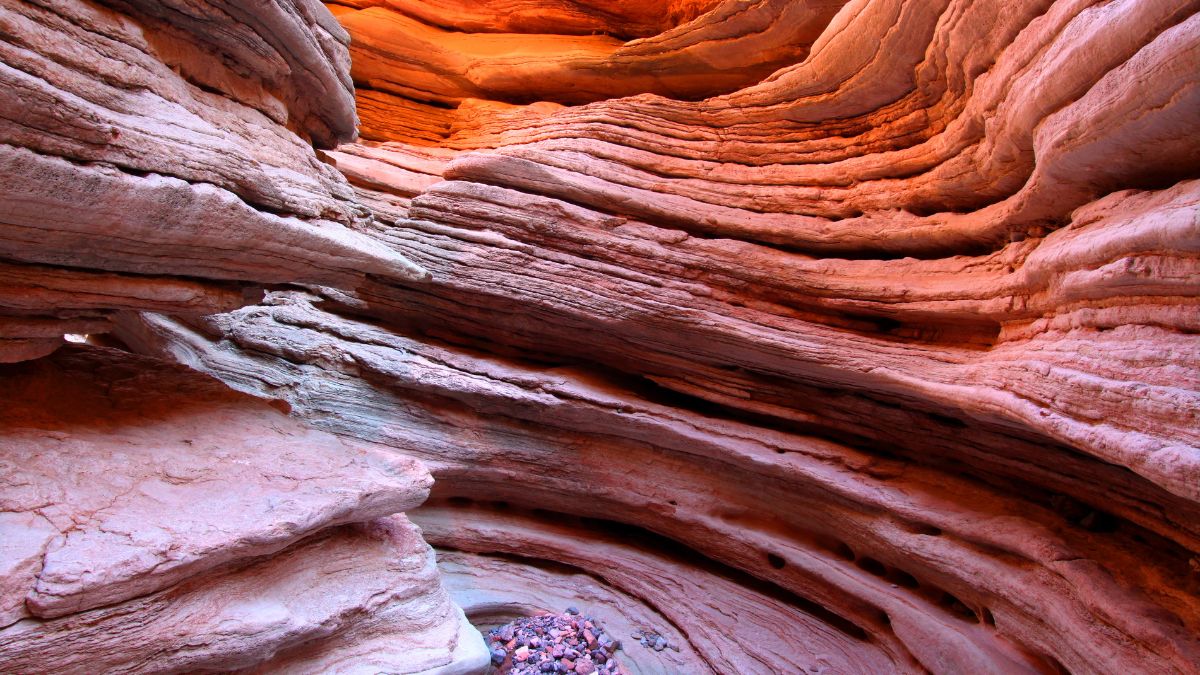 Anniversary Narrows are a slot canyon of the Lovell Wash in southern Nevada.