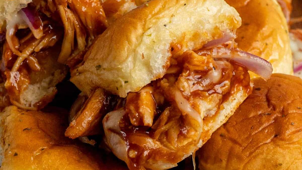 BBQ Chicken Sliders.