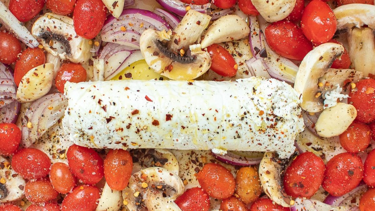 Baked Goat Cheese Pasta.