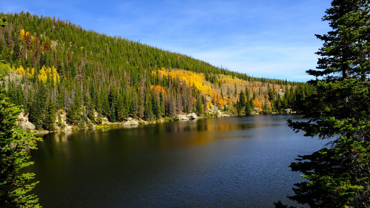 Bear Lake in fall at Rocky Mountain National Park, Colorado.