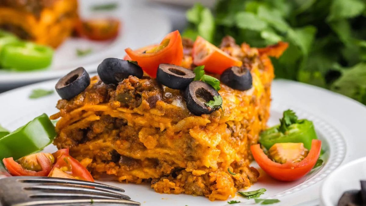 Beef Enchilada Casserole.