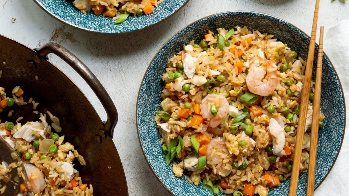 Better Than Takeout Shrimp and Chicken Fried Rice.