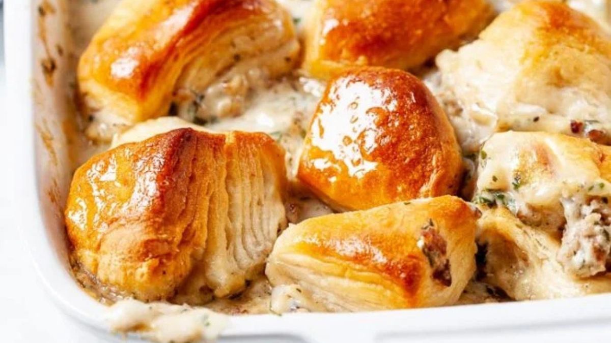 Biscuits and Gravy Casserole.