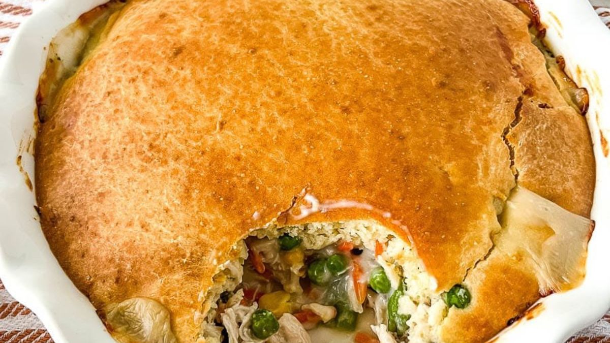 Bisquick Chicken Pot Pie Casserole.