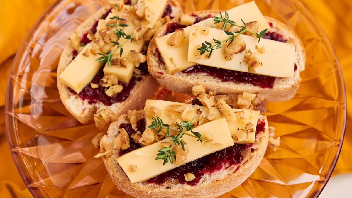 Blackberry & French Cheese Crostini.