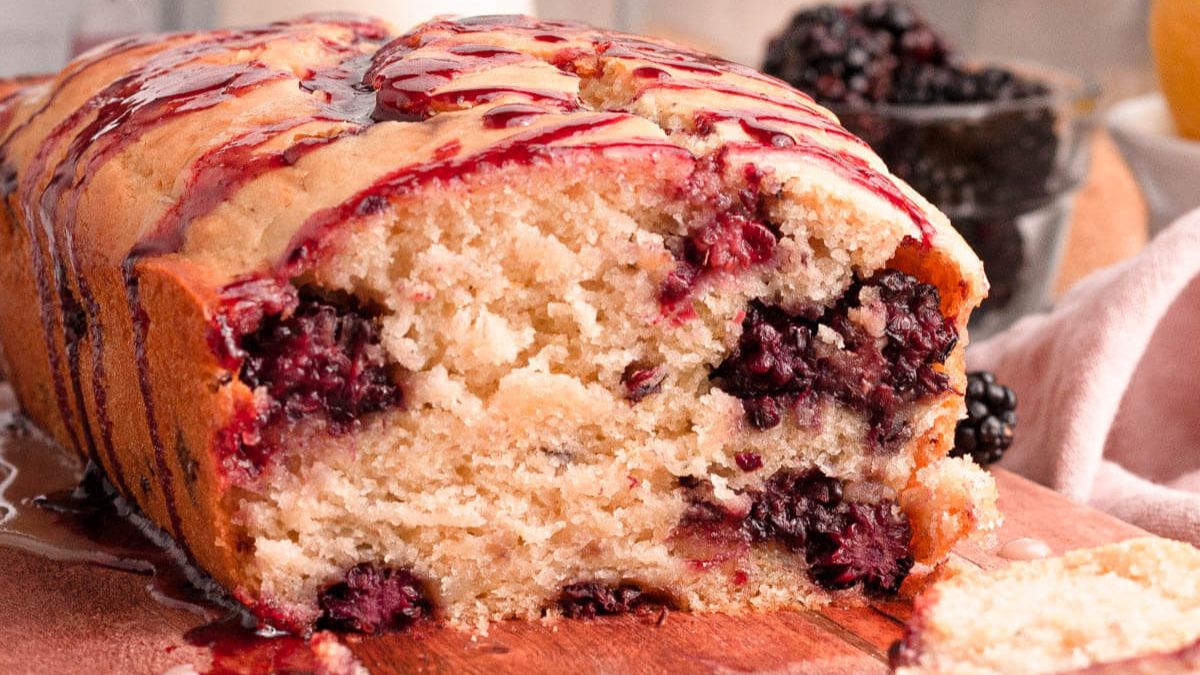 Blackberry Lemon Bread (Vegan).