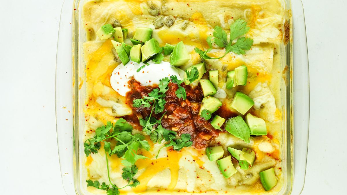 Cottage Cheese Chicken Enchiladas.