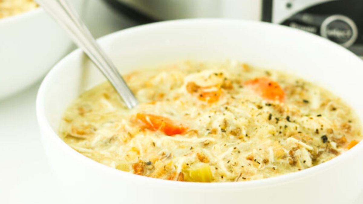Cottage Cheese Crockpot Wild Rice Chicken Soup.