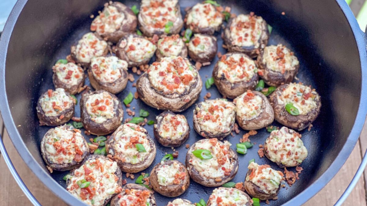 Cream Cheese Stuffed Mushrooms.