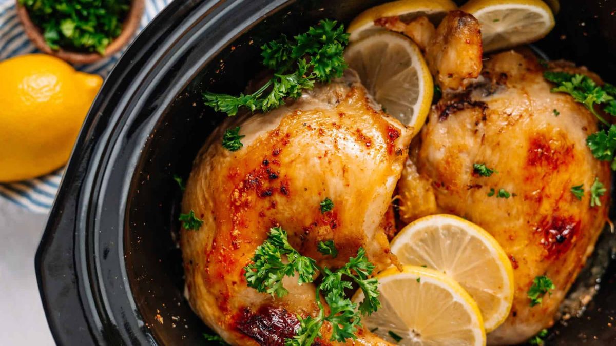 Crockpot Chicken Leg Quarters [+Video].